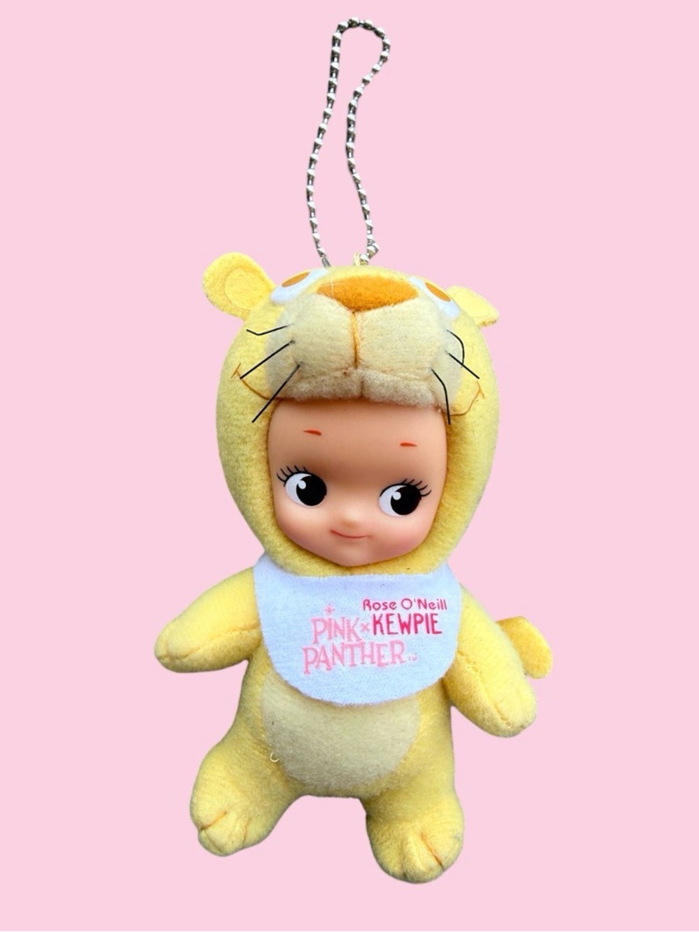 Kewpie x Pink Panther plush keychain